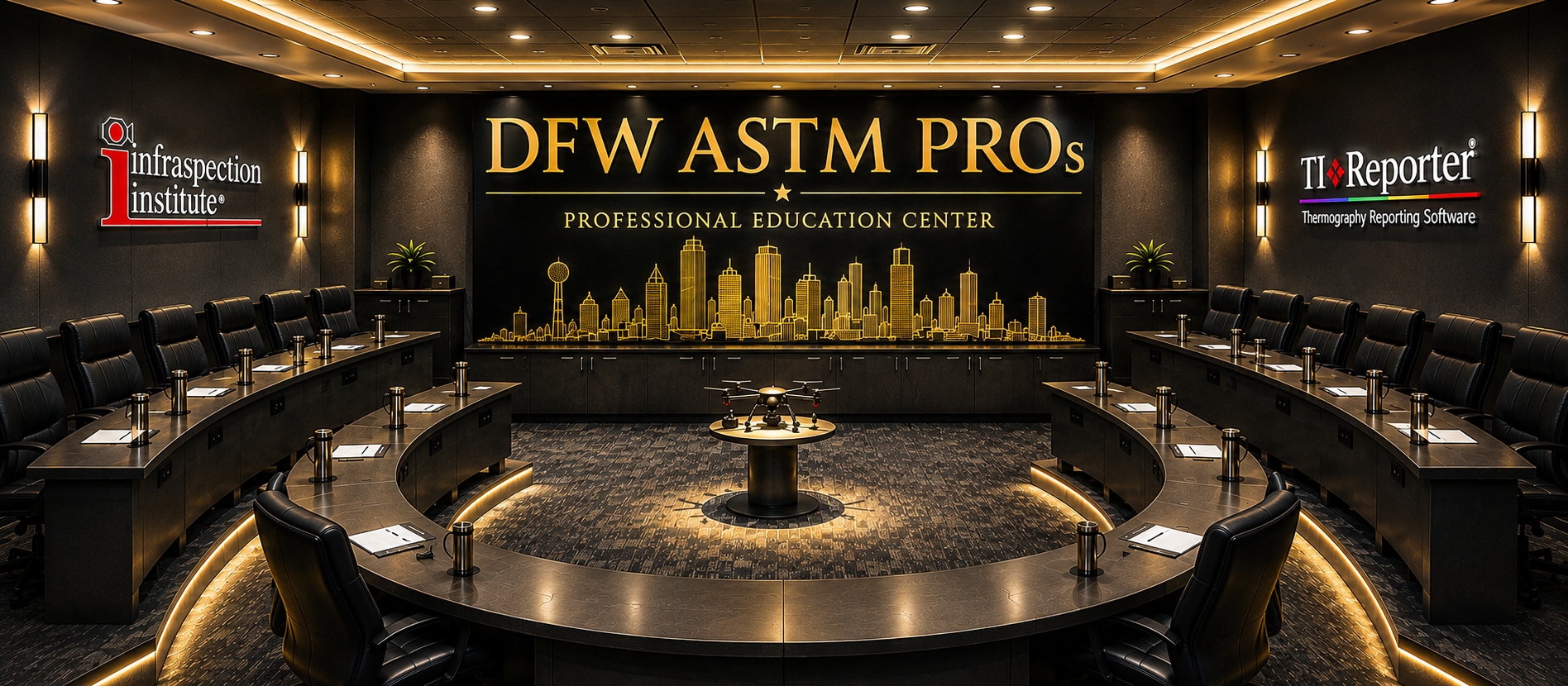 Executive thermography classroom with Infraspection Institute and TI Reporter branding