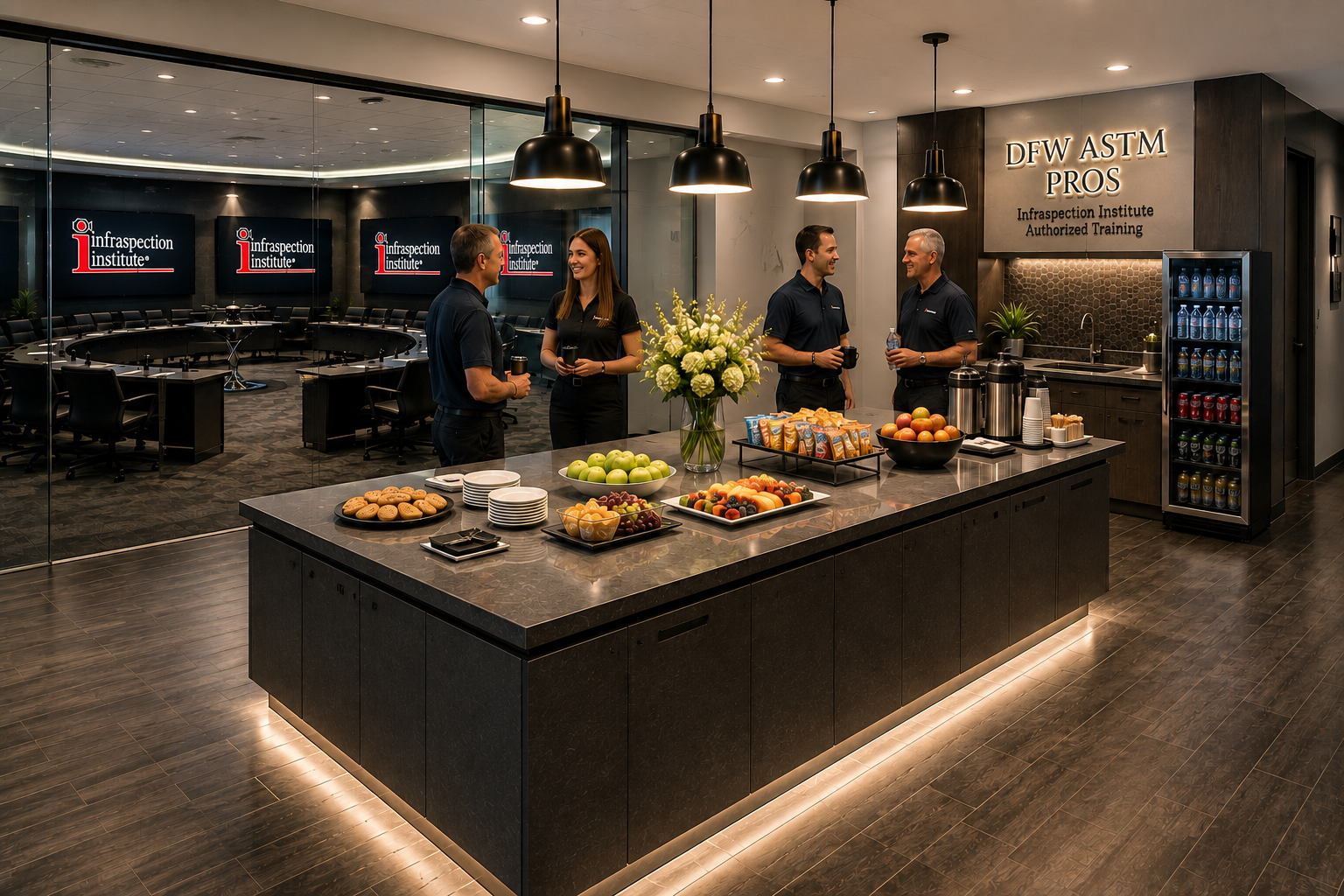 Hospitality area adjoining the executive thermography classroom